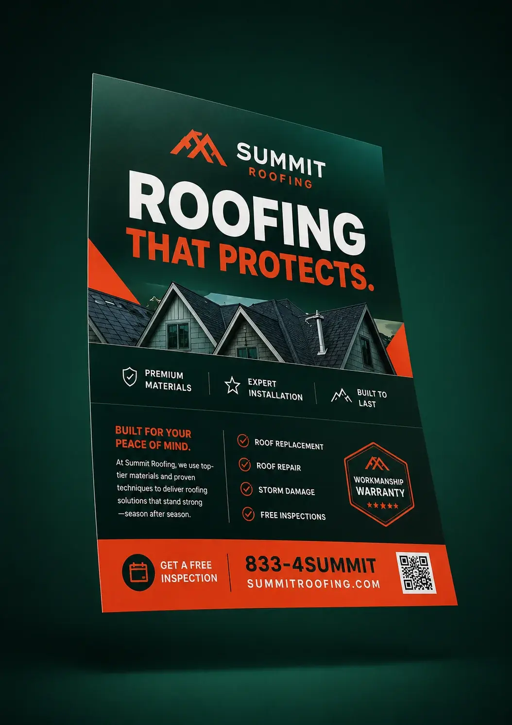 Example printed flyer mockup.